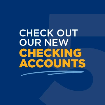 Salem Five promotional graphic advertising a new checking accounts.